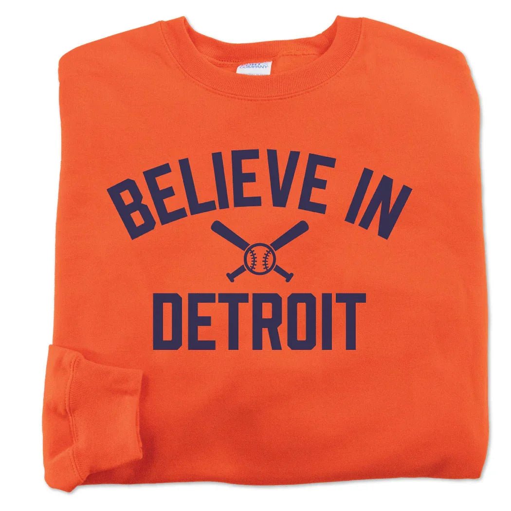 Believe in Baseball Sweatshirt - Michigan Vibes