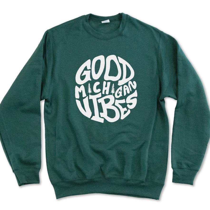 Groovy Vibes Sweatshirt - Michigan Vibes