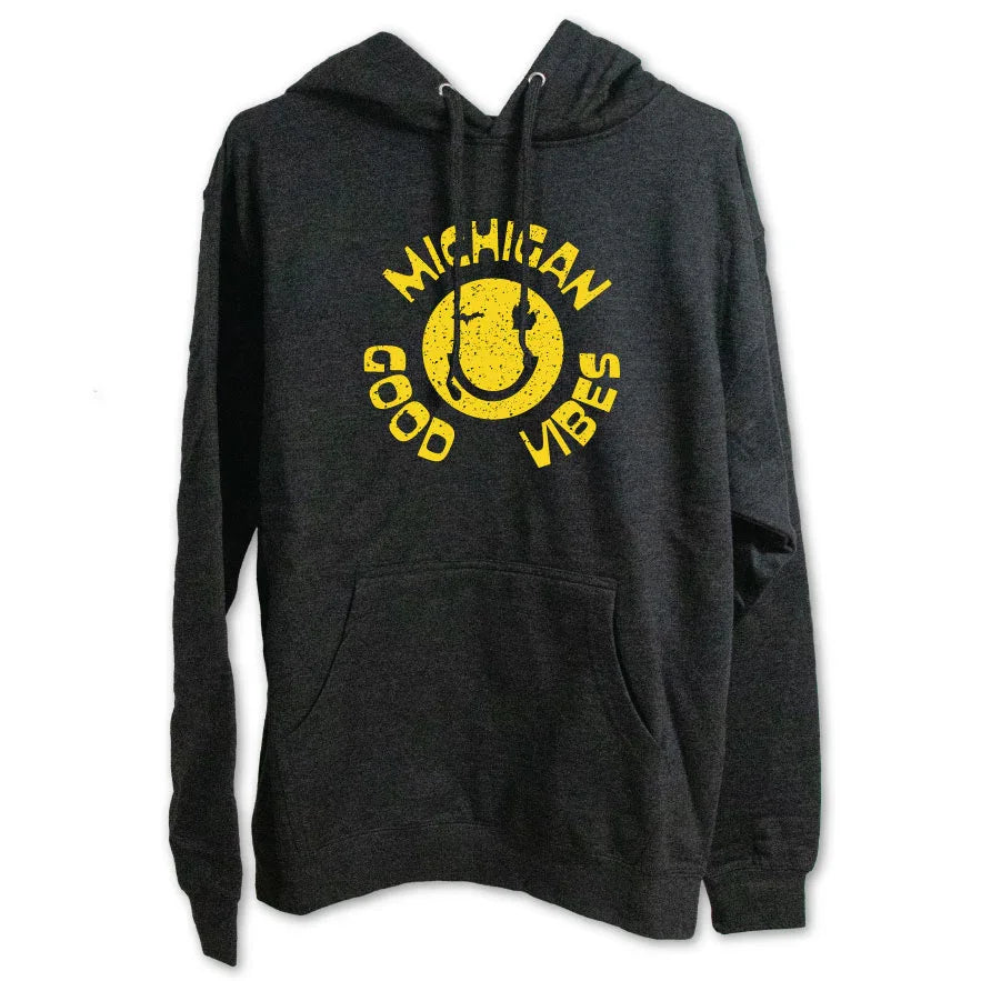 Happy Vibes Hoodie - Michigan Vibes