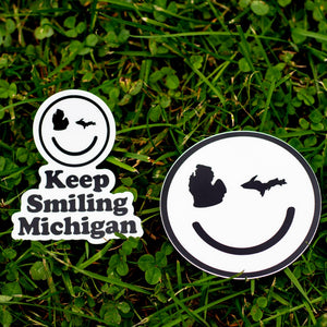 Keep Smiling Michigan Sticker