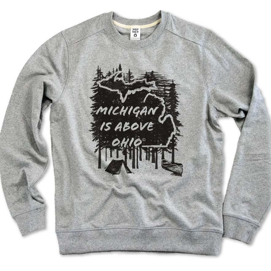 Michigan Above Sweatshirt - Michigan Vibes