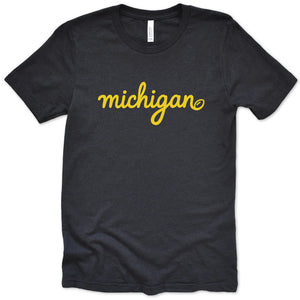 Michigan Script Tee