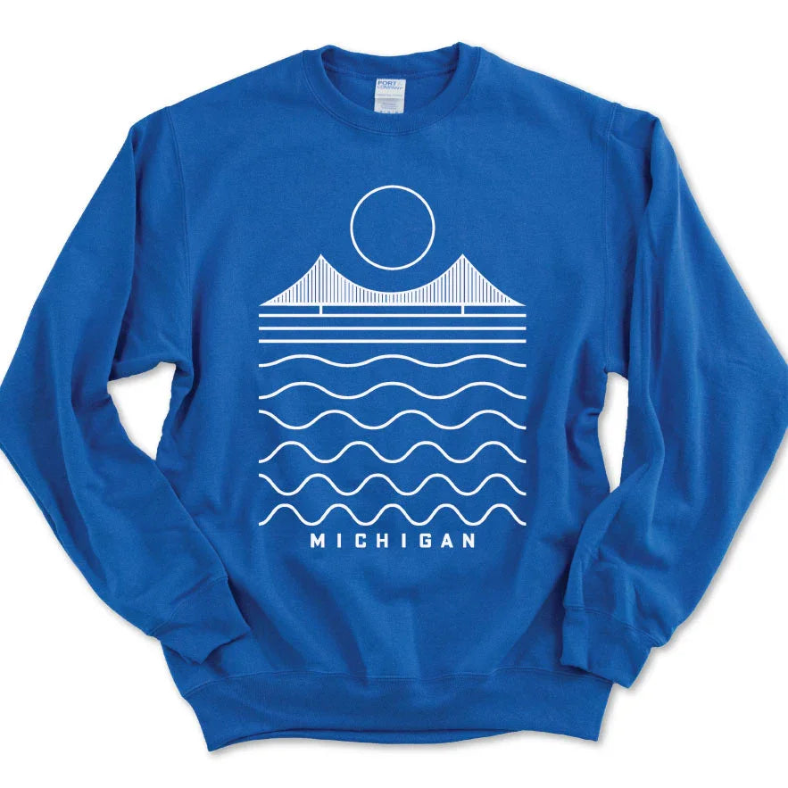 Simple Michigan Sweatshirt - Michigan Vibes