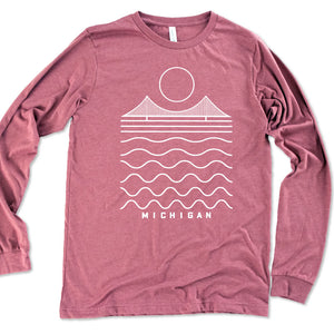 Simple Michigan long sleeve tee