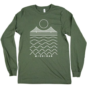 Simple Michigan long sleeve tee