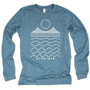 Simple Michigan long sleeve tee