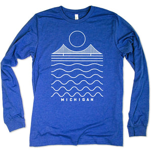 Simple Michigan long sleeve tee