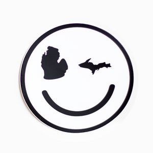 Michigan Smiley Face Sticker