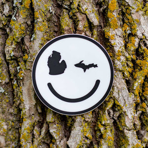 Michigan Smiley Face Sticker