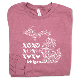 XOXO Michigan long sleeve tee