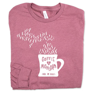 Cup of Michigan long sleeve tee