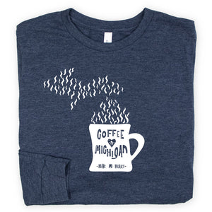 Cup of Michigan long sleeve tee