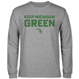 Green Michigan long sleeve tee