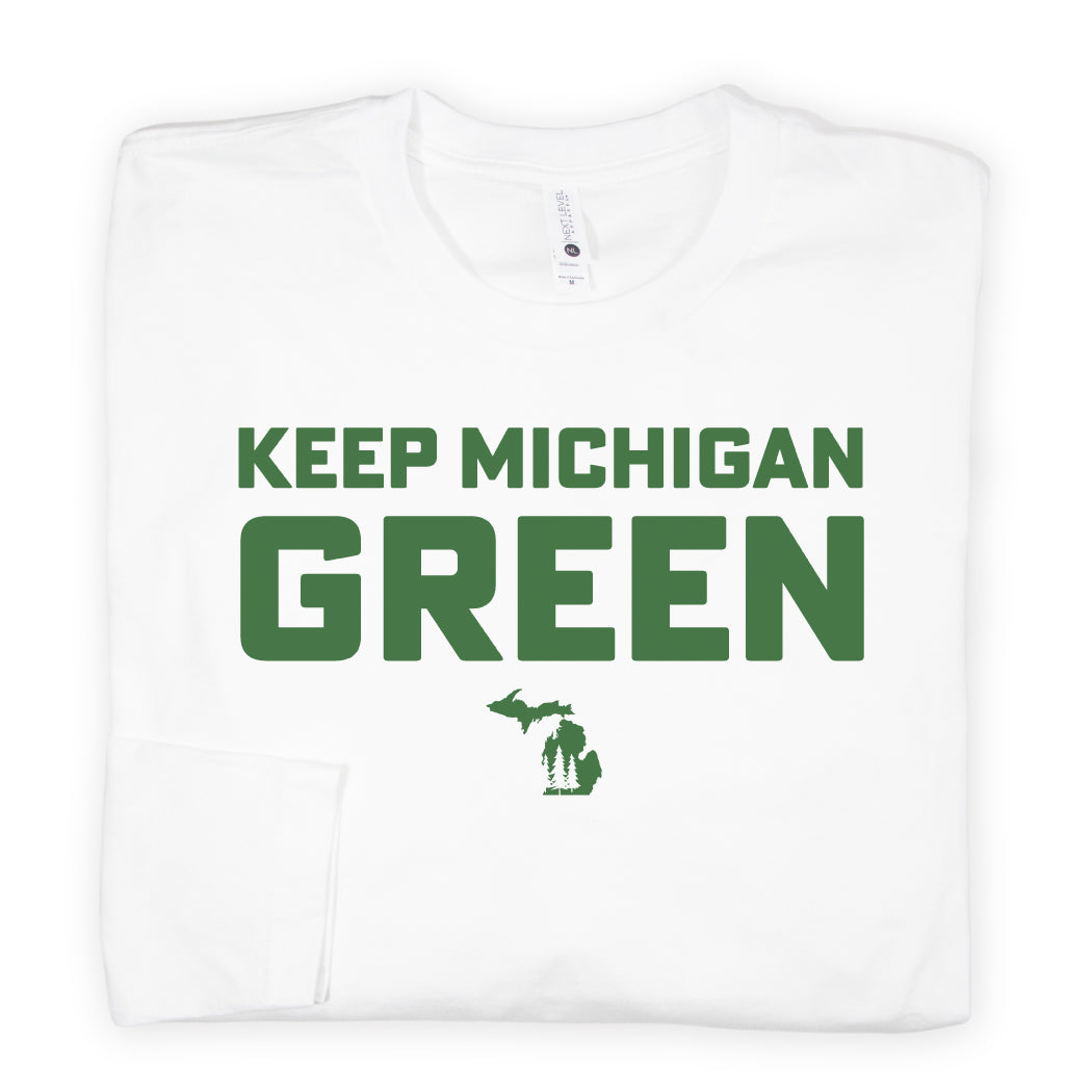 Green Michigan long sleeve tee