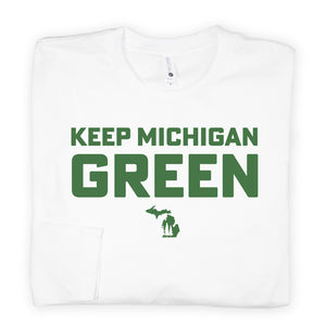 Green Michigan long sleeve tee