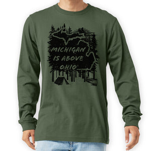 Michigan Above long sleeve tee