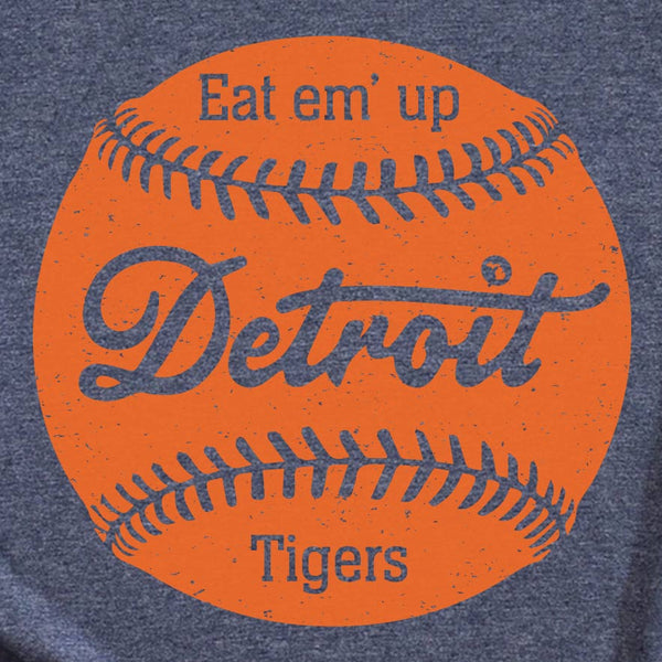 Detroit Tigers Pennant T-Shirt, Hats, Hoodies & Tanks @ Michigan Vibes XS / Heather Orange