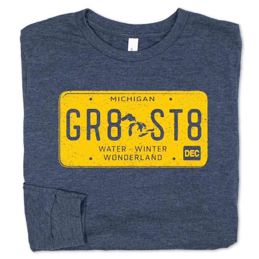 Plate long sleeve tee - Michigan Vibes