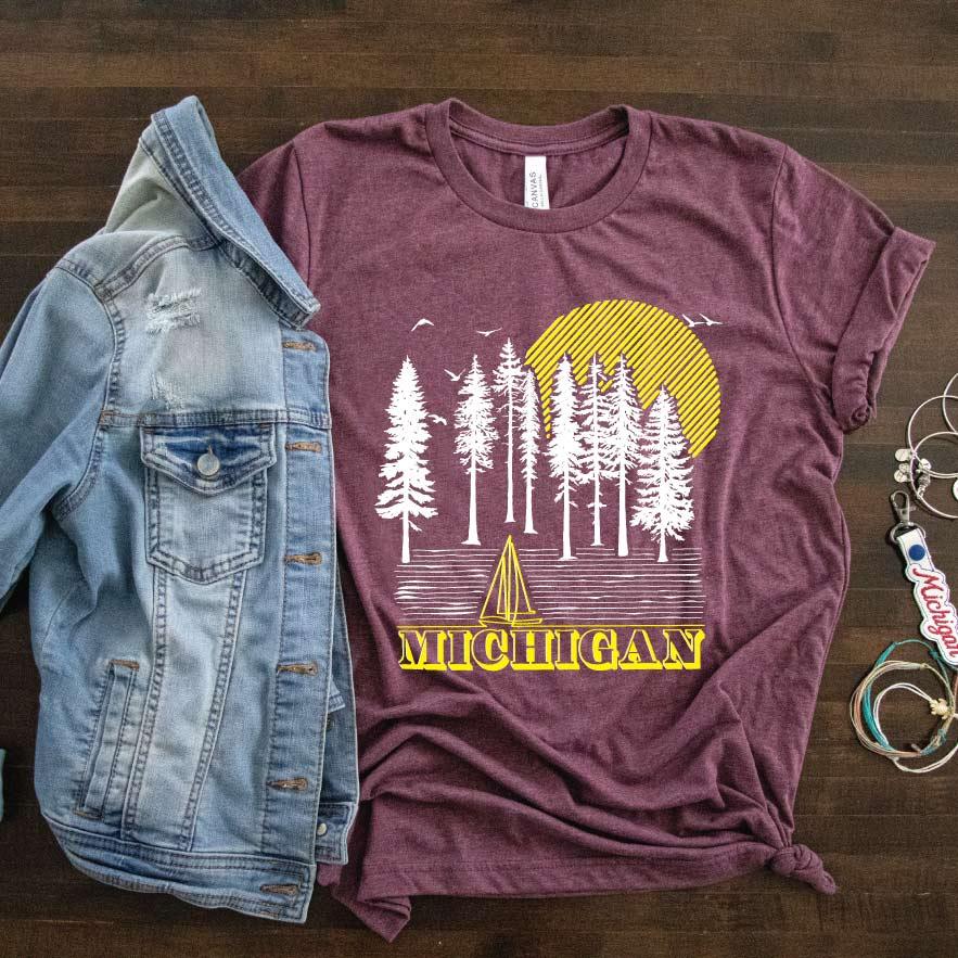 Into the Woods Tee - Michigan Vibes