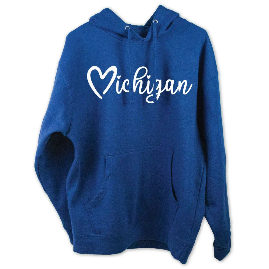 Michigan Love Hoodie - Michigan Vibes