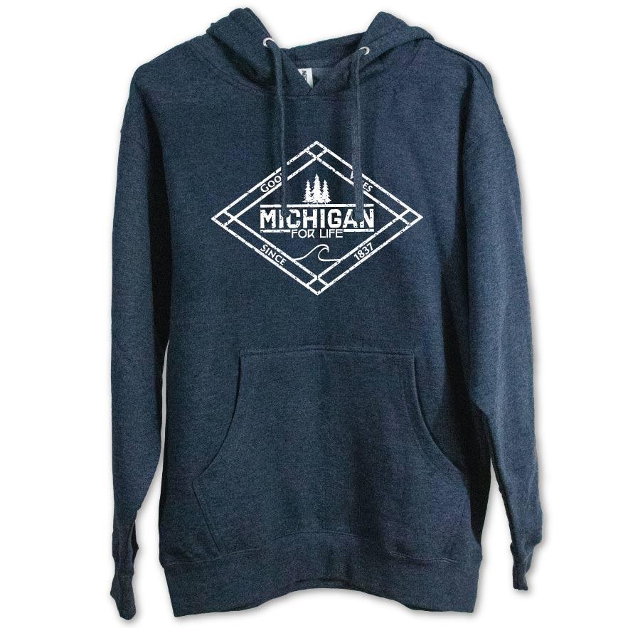 Michigan for Life Hoodie - Michigan Vibes