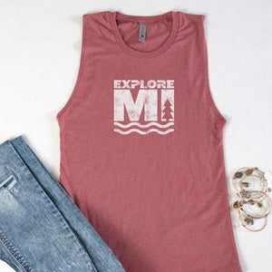 Explore More Muscle Tank - Michigan Vibes