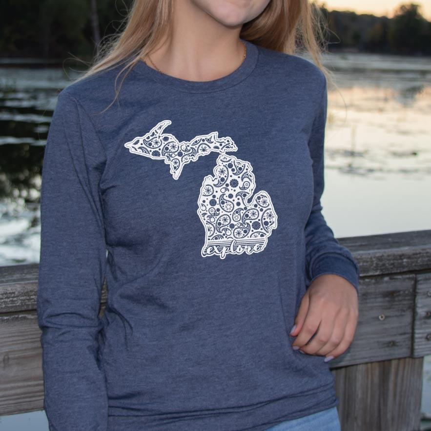 Go Explore long sleeve tee - Michigan Vibes
