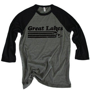 Great Lakes 3/4 Baseball Tee - Michigan Vibes