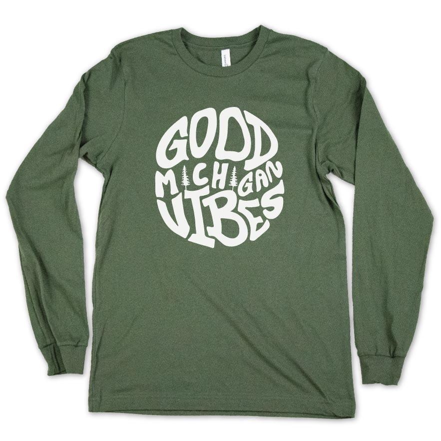 Groovy Vibes long sleeve tee - Michigan Vibes