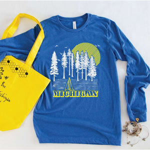 Into the Woods long sleeve tee - Michigan Vibes