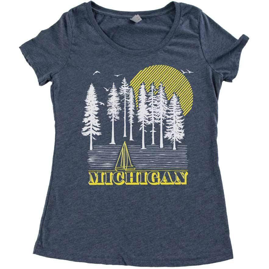 Into the Woods Tri-blend Scoop neck tee - Michigan Vibes