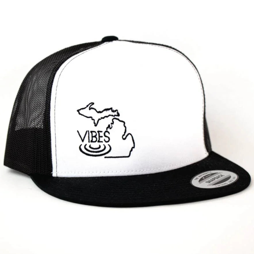 Michigan Vibes Flat bill Trucker Hat - Michigan Vibes