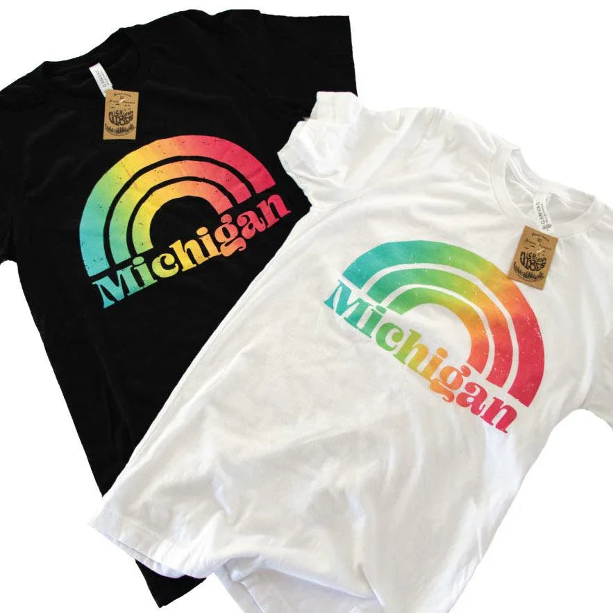 Rainbows over Michigan Tee - Michigan Vibes