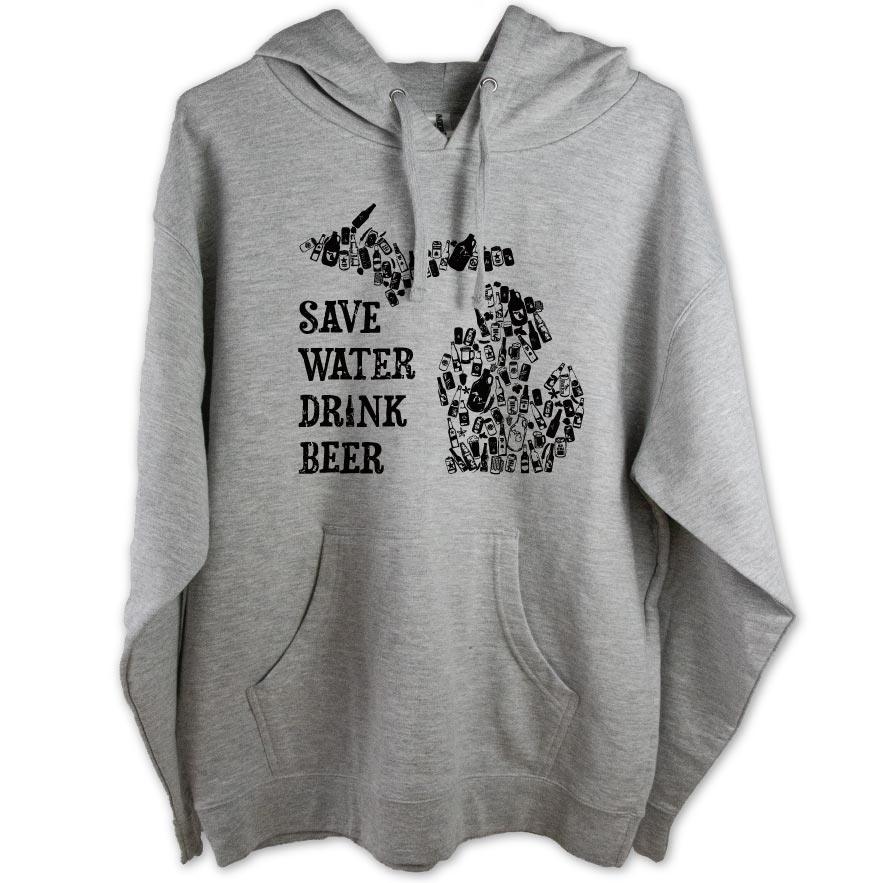 Save the Water Hoodie - Michigan Vibes
