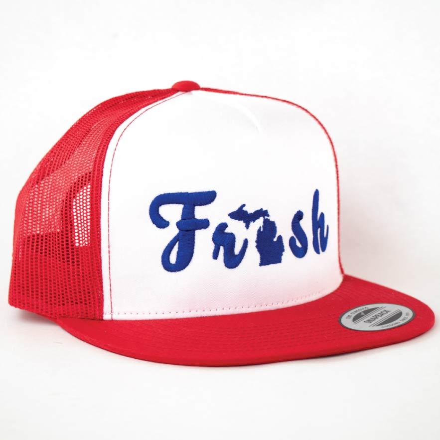 The Fresh Flat bill Trucker Hat - Michigan Vibes